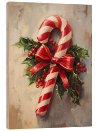 Print på træ Christmas Candy Cane - TAlex