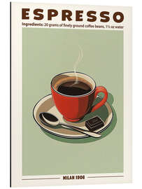 Aluminium print Coffee Espresso, Milan 1906