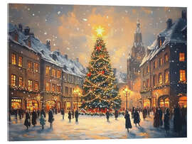 Tableau en verre acrylique Christmas tree on the Market Square - TAlex