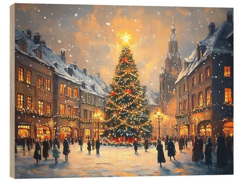 Trätavla Christmas tree on the Market Square