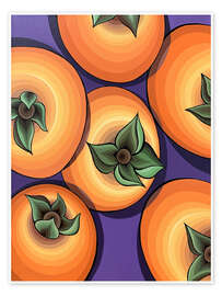 Wall print Orange Persimmon - Maria Tuzhilkina