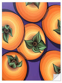 Wall sticker Orange Persimmon - Maria Tuzhilkina