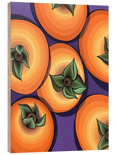 Cuadro de madera Orange Persimmon