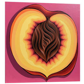 Hartschaumbild Magischer Pfirsich - Maria Tuzhilkina