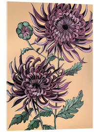 Acrylglasbild Aster auf Beige - Maria Tuzhilkina