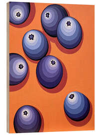 Wood print Blueberry