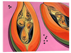 Stampa su vetro acrilico Orange Papaya - Maria Tuzhilkina