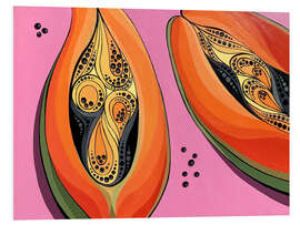 Hartschaumbild Orange Papaya - Maria Tuzhilkina