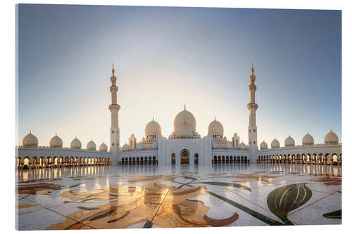 Acrylic print Sheikh Zayed Mosque in Abu Dhabi, United Arab Emirates