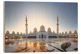 Quadro de madeira Sheikh Zayed Mosque in Abu Dhabi, United Arab Emirates - Dieter Meyrl