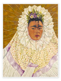 Wall print Self-portrait as Tehuana or Diego in my thoughts, 1943 - Frida Kahlo