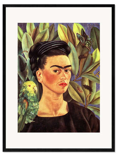 Ingelijste kunstdruk Self-portrait with Bonito, 1941