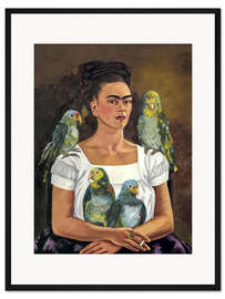 Framed art print Me and My Parrots, 1941 - Frida Kahlo