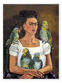 Reprodução Me and My Parrots, 1941 - Frida Kahlo