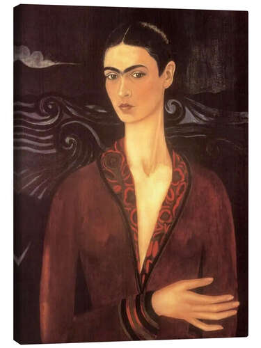 Canvastavla Self-portrait in a velvet dress, 1926