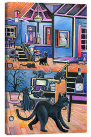 Tableau sur toile Seven Cat House - Josh Byer