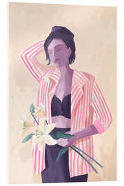 Obraz na szkle akrylowym Lilly in a Jacket - Goed Blauw