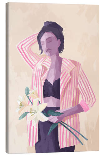 Canvas print Lilly in a Jacket