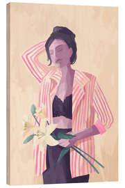 Quadro de madeira Lilly in a Jacket - Goed Blauw