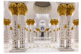 Acrylic print Interior of the Sheikh Zayed Mosque in Abu Dhabi - Dieter Meyrl