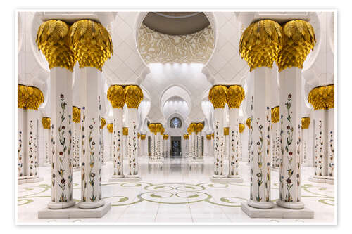 Juliste Interior of the Sheikh Zayed Mosque in Abu Dhabi