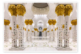 Wall print Interior of the Sheikh Zayed Mosque in Abu Dhabi - Dieter Meyrl