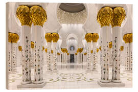 Cuadro de madera Interior of the Sheikh Zayed Mosque in Abu Dhabi - Dieter Meyrl