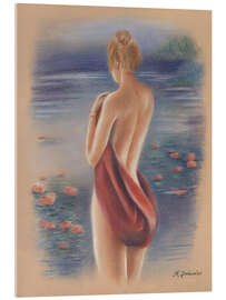 Tableau en verre acrylique Female Nude on the Beach - Marita Zacharias