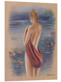 Hartschaumbild Frauenakt am Strand - Marita Zacharias