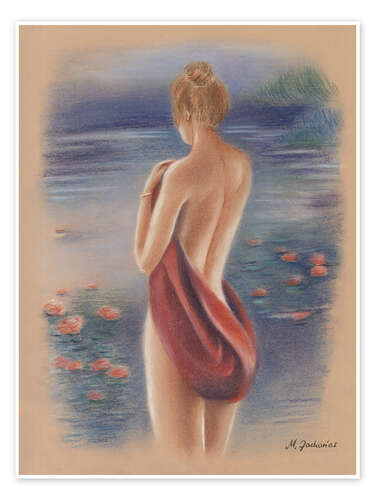 Poster Female Nude on the Beach