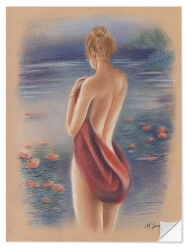 Vinilo para la pared Female Nude on the Beach