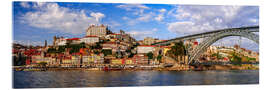 Acrylic print City panorama of Porto with view of the Ponte Luis - Achim Thomae
