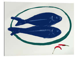 Gallery Print Blaues Fischstillleben