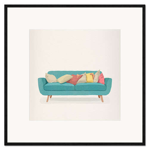 Gerahmter Kunstdruck Sunday Sofa