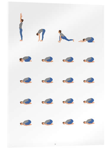 Tableau en verre acrylique Yoga Routine