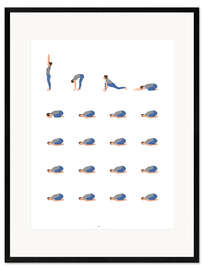 Gerahmter Kunstdruck Yoga Routine