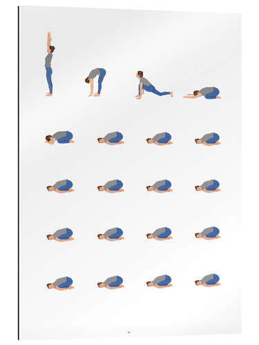 Cuadro de plexi-alu Yoga Routine