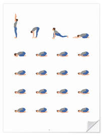 Wandsticker Yoga Routine