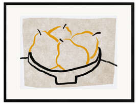 Framed art print Line Art Pear