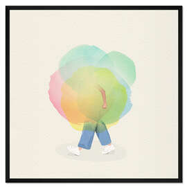 Gerahmter Kunstdruck Wolke der Freude - Giselle Dekel