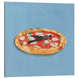 Aluminium print Pizza Girl