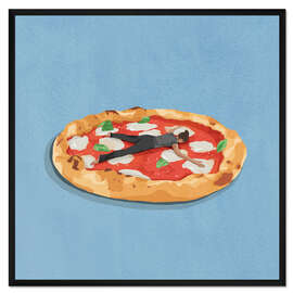 Gerahmter Kunstdruck Pizza Girl