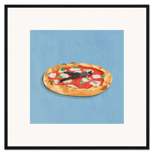 Impresión de arte enmarcada Pizza Girl