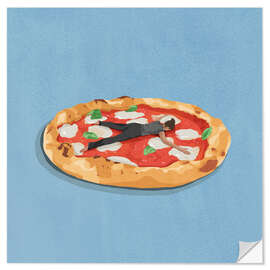 Vinilo para la pared Pizza Girl