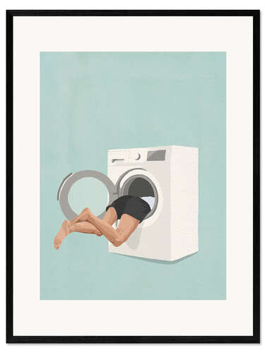 Impresión de arte enmarcada Laundry Quest