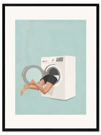 Impression artistique encadrée Laundry Quest - Giselle Dekel