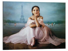 Alubild Ballerina und der Eiffelturm