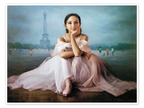 Poster Ballerina and the Eiffel Tower