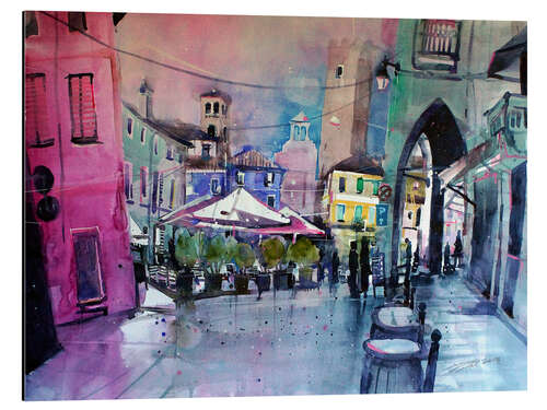 Tableau en aluminium Bassano del Grappa, Piazza Terraglio