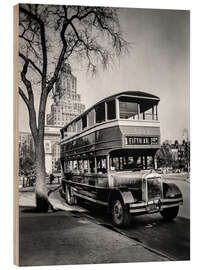 Tableau en bois Fifth Avenue Bus, Washington Square, Manhattan, 1936 - Christian Müringer